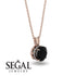 Black Diamond Necklace With Hidden Halo - Adaline No. 8 image 2