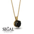 Black Diamond Necklace With Hidden Halo - Adaline No. 37 image 2