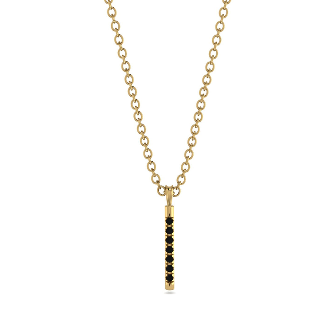 Black Diamond Stick Pendant - Kate No. 7