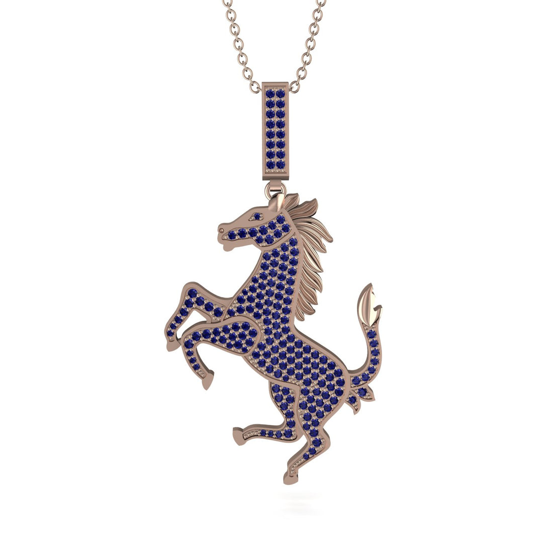 Sapphire Horse Necklace - Douglas No. 14
