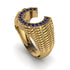 Sapphire Men Horseshoe Luck Ring - Gerald No. 13 image 2