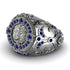 Sapphire Royal Lion Men Signet Ring - Terry No. 15 image 9