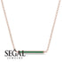 Channel Micro Pave Emerald Necklace - Nyla No. 5 image 4