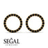 Circle Stud Black Diamond Earring - Lucille No. 7 image 10