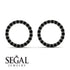 Circle Stud Black Diamond Earring - Lucille No. 9 image 10