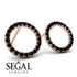 Circle Stud Black Diamond Earring - Lucille No. 8 image 3