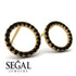 Circle Stud Black Diamond Earring - Lucille No. 7 image 3