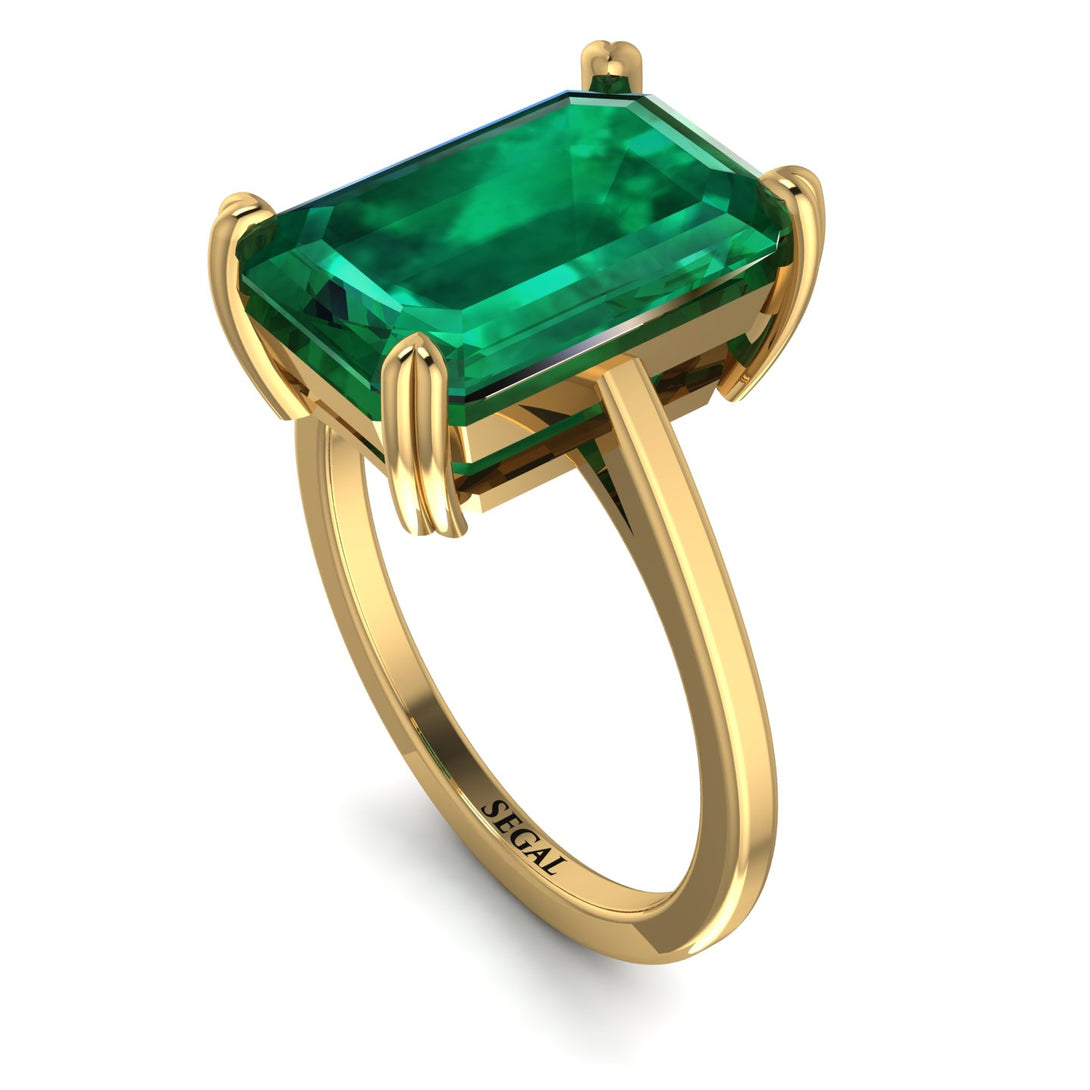 Classic Emerald Cut Emerald Engagement Ring - Jakes No. 4