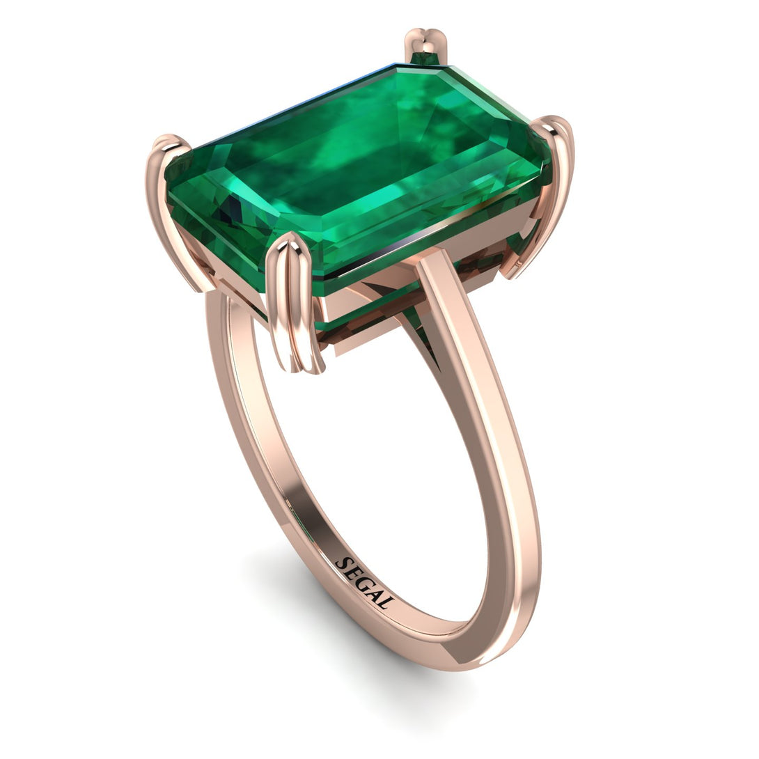 Classic Emerald Cut Emerald Engagement Ring - Jakes No. 5