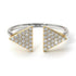 Two Tones Triangle Open Diamond Ring - Hope No. 17 image 1