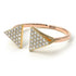 Two Tones Triangle Open Diamond Ring - Hope No. 16 image 4