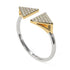 Two Tones Triangle Open Diamond Ring - Hope No. 17 image 8