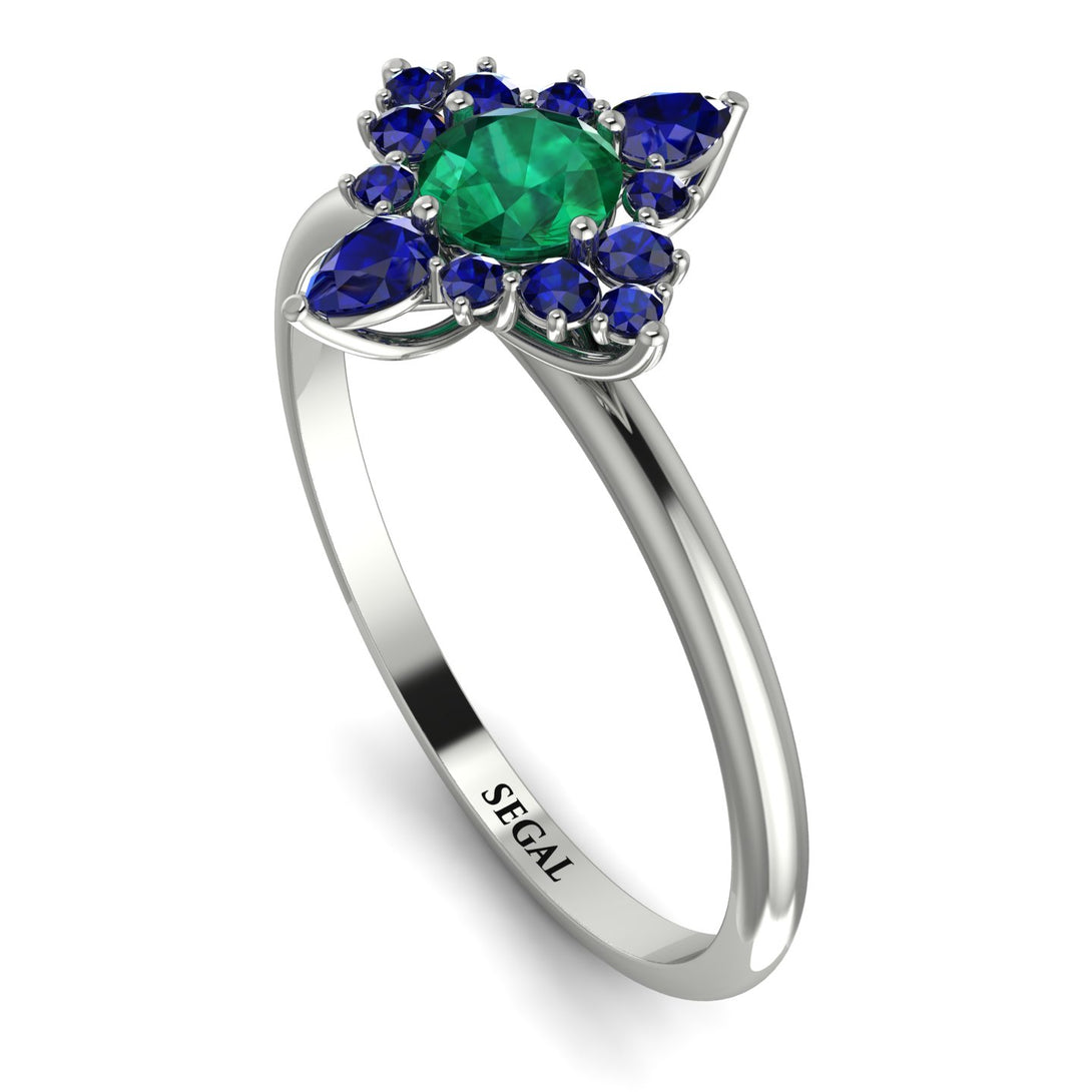 Compass Emerald Engagement Ring - Rose No. 66
