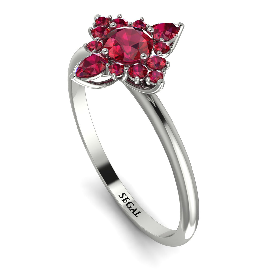 Compass Ruby Engagement Ring - Rose No. 57