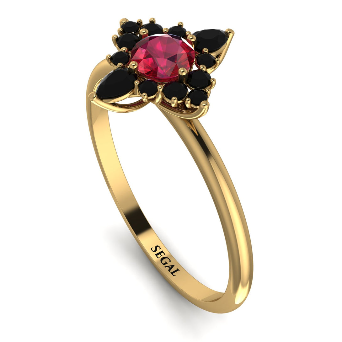 Compass Ruby Engagement Ring - Rose No. 40