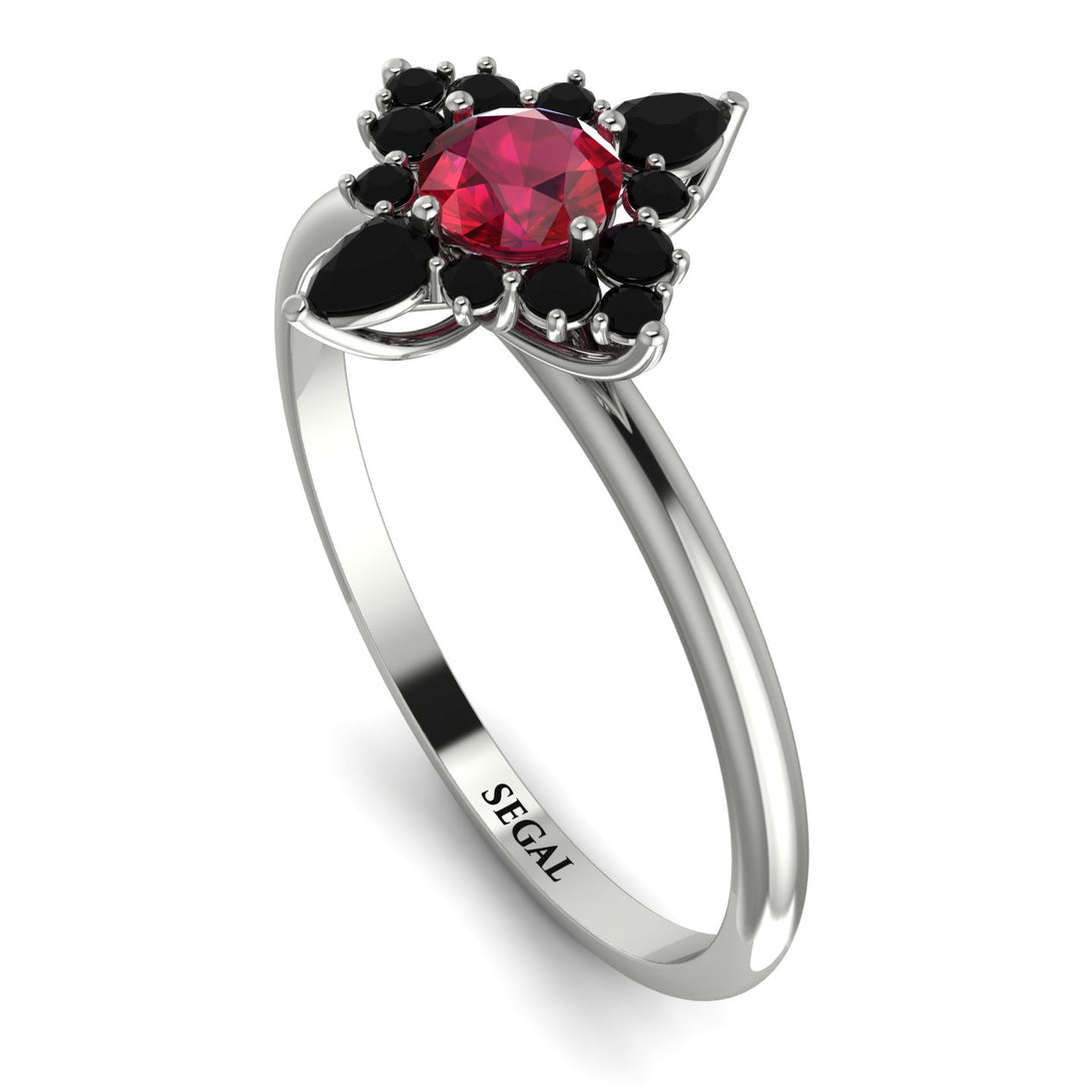 Compass Ruby Engagement Ring - Rose No. 42
