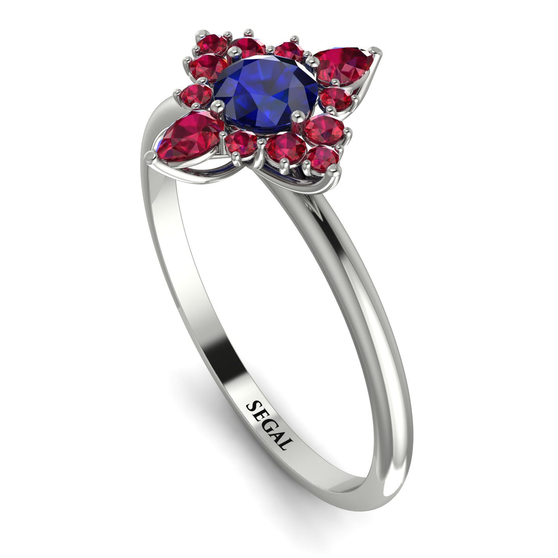 Compass Sapphire Engagement Ring - Rose No. 60