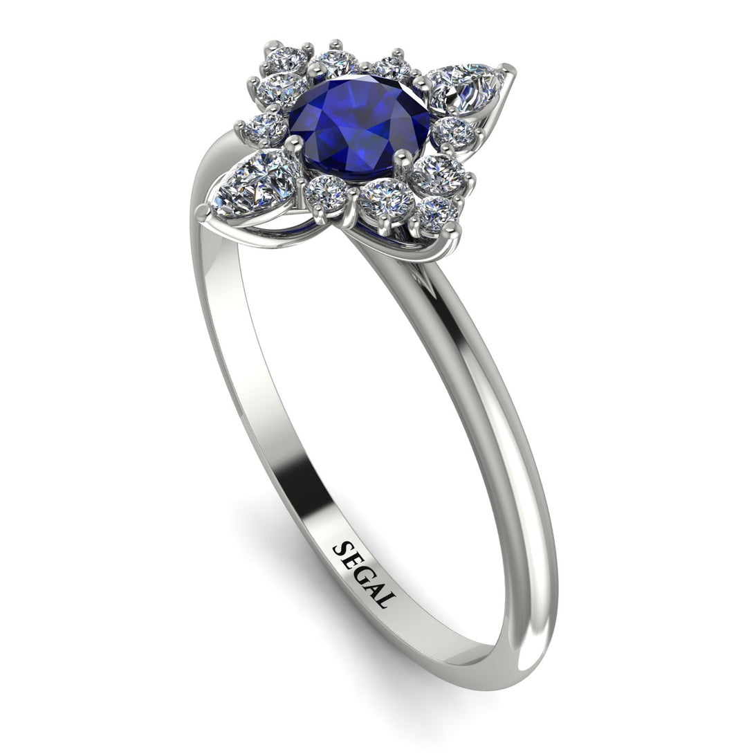 Compass Sapphire Engagement Ring - Rose No. 15