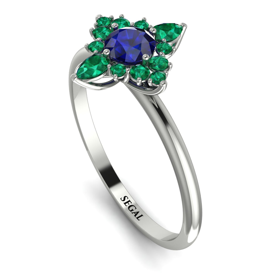 Compass Sapphire Engagement Ring - Rose No. 30