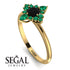 Compass Black Diamond Engagement Ring - Rose No. 22 image 10
