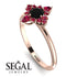 Compass Black Diamond Engagement Ring - Rose No. 53 image 10