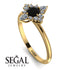 Compass Black Diamond Engagement Ring - Rose No. 7 image 10