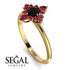 Compass Black Diamond Engagement Ring - Rose No. 52 image 10