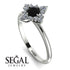 Compass Black Diamond Engagement Ring - Rose No. 9 image 10