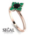 Compass Black Diamond Engagement Ring - Rose No. 23 image 10