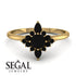 Compass Black Diamond Engagement Ring - Rose No. 37 image 2