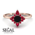 Compass Black Diamond Engagement Ring - Rose No. 53 image 2