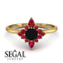 Compass Black Diamond Engagement Ring - Rose No. 52 image 2