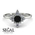 Compass Black Diamond Engagement Ring - Rose No. 9 image 2