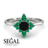 Compass Black Diamond Engagement Ring - Rose No. 24 image 2