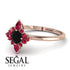 Compass Black Diamond Engagement Ring - Rose No. 53 image 3