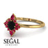 Compass Black Diamond Engagement Ring - Rose No. 52 image 3