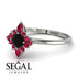Compass Black Diamond Engagement Ring - Rose No. 54 image 3