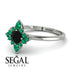 Compass Black Diamond Engagement Ring - Rose No. 24 image 3