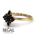 Compass Black Diamond Engagement Ring - Rose No. 37 image 3