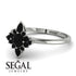 Compass Black Diamond Engagement Ring - Rose No. 39 image 3