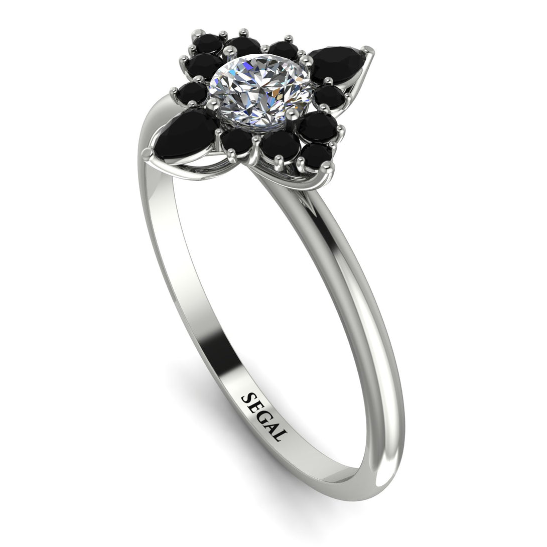 Compass Diamond Engagement Ring - Rose No. 33