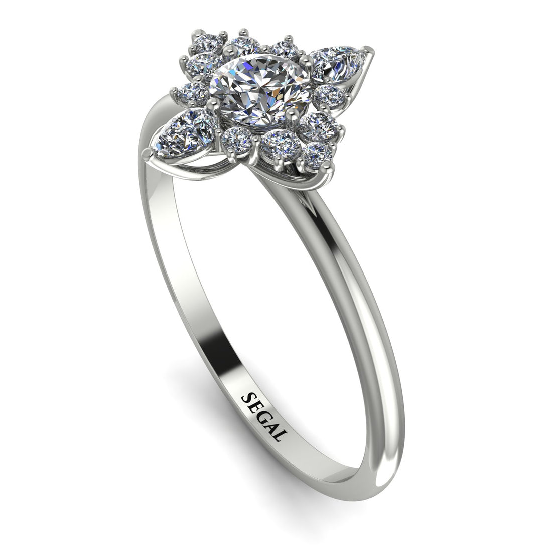 Compass Diamond Engagement Ring - Rose No. 3