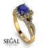Cushion Cut Sapphire Milgrain Engagement Ring - Adelyn No. 13 image 10
