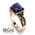 Cushion Cut Sapphire Milgrain Engagement Ring - Adelyn No. 44 image 10