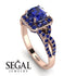 Cushion Cut Sapphire Milgrain Engagement Ring - Adelyn No. 74 image 10