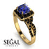 Cushion Cut Sapphire Milgrain Engagement Ring - Adelyn No. 43 image 10