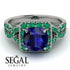 Cushion Cut Sapphire Milgrain Engagement Ring - Adelyn No. 30 image 2