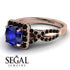 Cushion Cut Sapphire Milgrain Engagement Ring - Adelyn No. 44 image 3