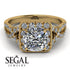 Cushion Cut Diamond Milgrain Engagement Ring - Adelyn No. 1 image 2