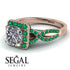 Cushion Cut Diamond Milgrain Engagement Ring - Adelyn No. 17 image 3